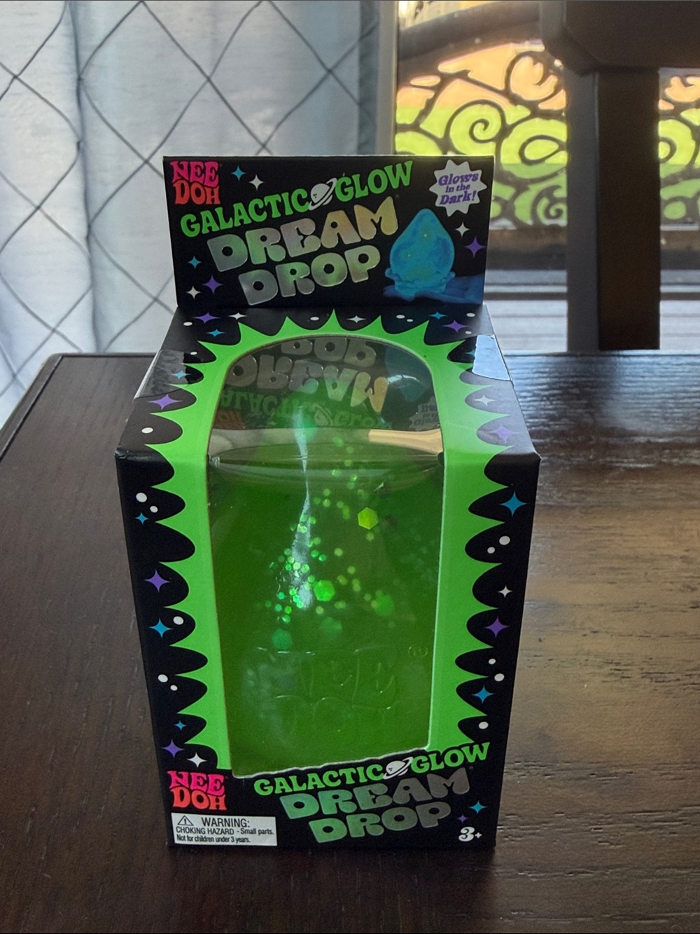 Authentic NIB NeeDoh Green Galactic Glow Dream Drop